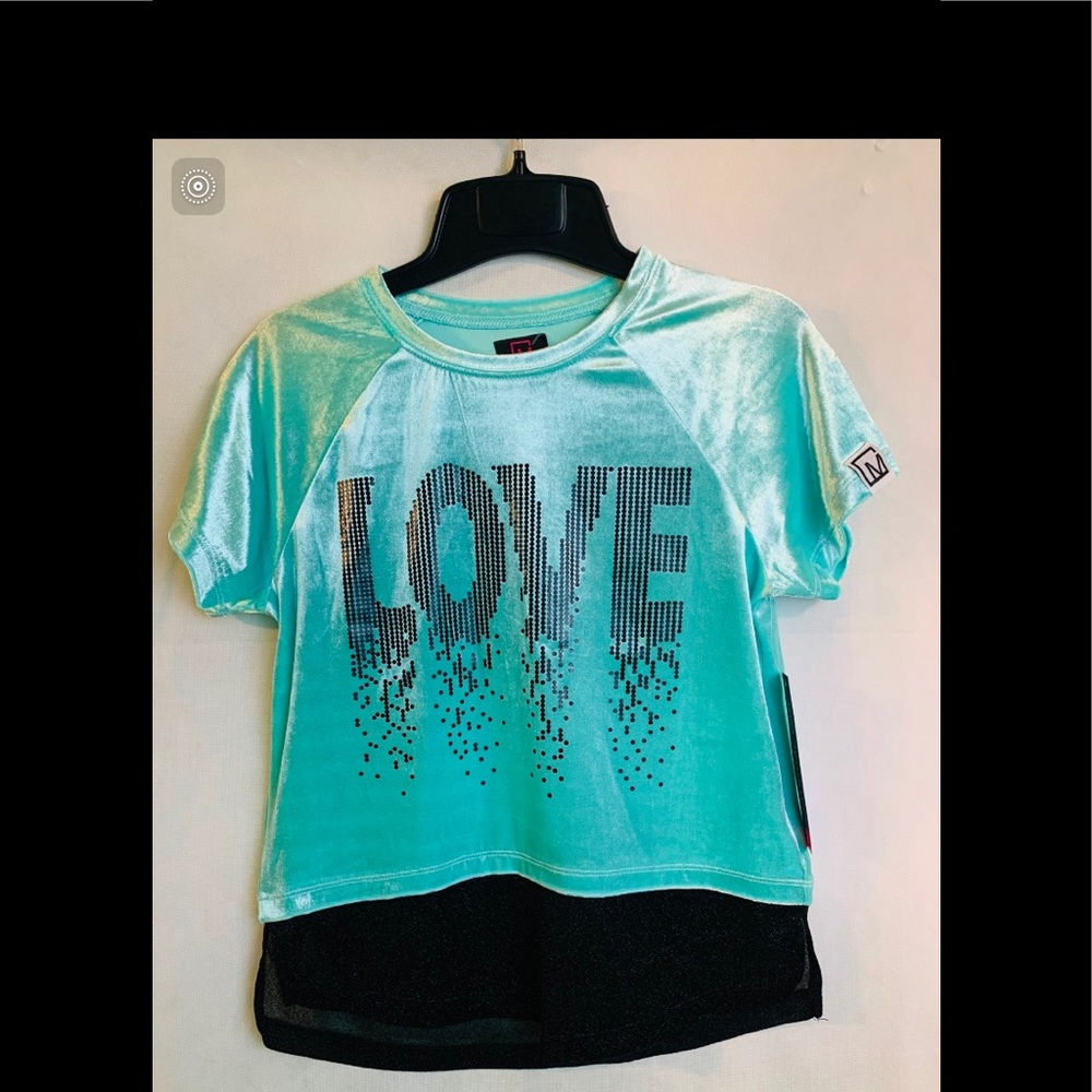 Material Girl Girls #Love “Velvet Look” Top
